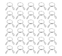 sourcing map Fuel Line Hose Clips 30Pcs 9mm ID 10.4mm Clamp Dia. 304 Stainless Steel Tubing Spring Clips Clamps Assortment for Air Hose Tube Water Pipe Motorcycle Scooter ATV, Silver