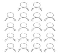 sourcing map Fuel Line Hose Clips, 30Pcs 9mm ID 10.4mm Max. ID 304 Stainless Steel Water Pipe Air Tubing Spring Hose Clamps for Motorcycle Scooter ATV, Silver