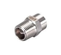 sourcing map Full Cone Tip, 1/4BSPT Stainless Steel Wide Angle Nozzle