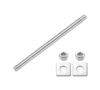 sourcing map Fully Threaded Rod, M12 x 180mm 304 Stainless Steel Silver