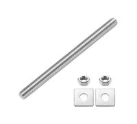 sourcing map Fully Threaded Rod, M14 x 150mm 304 Stainless Steel Fully Threaded Studs with Nuts and Washers for Clamps, Hangers and U-Bolts, Silver