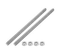 sourcing map Fully Threaded Rod M14 x 250mm 2mm Thread Pitch 304 Stainless Steel Right Hand Threaded Rods Bar Studs Long Threaded Screw With Screw Nuts 2 Pack