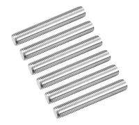 sourcing map Fully Threaded Rod M16 x 100mm 2mm Thread Pitch 304 Stainless Steel Right Hand Threaded Rods Bar Studs 6 Pack