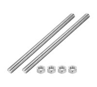 sourcing map Fully Threaded Rod M16 x 250mm 2mm Thread Pitch 304 Stainless Steel Right Hand Threaded Rods Bar Studs Long Threaded Screw With Screw Nuts 2 Pack