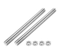 sourcing map Fully Threaded Rod M22 x 250mm 2.5mm Thread Pitch 304 Stainless Steel Right Hand Threaded Rods Bar Studs Long Threaded Screw With Screw Nuts 2 Pack