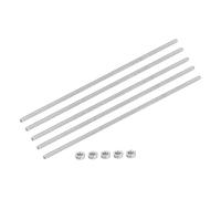 sourcing map Fully Threaded Rod M3 x 100mm 0.5mm Thread Pitch 304 Stainless Steel Right Hand Threaded Rods Bar Studs with Screws 5 Pack