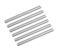 sourcing map Fully Threaded Rod M8 x 100mm 1.25mm Thread Pitch 304 Stainless Steel Right Hand Threaded Rods Bar Studs 6 Pack