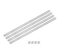 sourcing map Fully Threaded Rod M8 x 350mm 1.25mm Thread Pitch 304 Stainless Steel Right Hand Threaded Rods Bar Studs with Screws 4 Pack