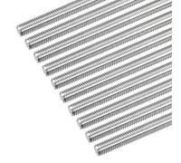 sourcing map Fully Threaded Rod M8 x 400mm 1.25mm Thread Pitch 304 Stainless Steel Right Hand Threaded Rods Bar Studs 10 Pack
