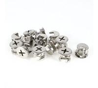 sourcing map Furniture Beds Chairs Cam Lock Slotted Screw Fittings 15mm Diameter 15 Pcs