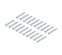 sourcing map Furniture Confirmat Screw, 100pcs 6.3x45mm Hex Socket Wood Screws Zinc Plated Countersunk Self-Tapping Furniture Connecting Screw