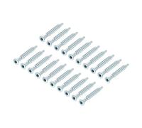 sourcing map Furniture Confirmat Screw, 20pcs 5x40mm Hex Socket Wood Screws Zinc Plated Countersunk Self-Tapping Furniture Connecting Screw