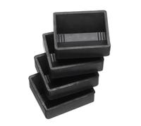 sourcing map Furniture Cups, 4Pcs - Rubber Caster Cup, Bed Stoppers to Prevent Sliding, Trolley Cup Fit All Wheels of Furniture, Sofa, Bed, Chair (Black, 65x56mm)