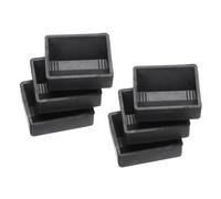 sourcing map Furniture Cups, 6Pcs - Rubber Caster Cup, Bed Stoppers to Prevent Sliding, Trolley Cup Fit All Wheels of Furniture, Sofa, Bed, Chair (Black, 65x56mm)