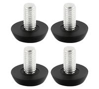 sourcing map Furniture Glide Leveling Foot 8mm Thread 23mm Dia Base 4pcs Black