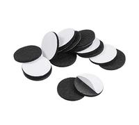 sourcing map Furniture Pads Adhesive Felt Pads 32mm Diameter 3mm Thick Round Black 28Pcs