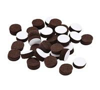 sourcing map Furniture Pads - Self Adhesive 12mm Dia 5mm Thick Felt Pads Chair Leg Floor Protectors, Brown 48Pcs