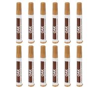 sourcing map Furniture Repair Wood Markers, 12 Pcs Oak Touch Up Filler Sticks, Oil Based Paint Markers for Scratches, Wood Floors, Tables, Cabinet, Carpenters, Cover Ups