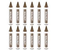 sourcing map Furniture Repair Wood Markers, 12 Pcs Walnut Touch Up Filler Sticks, Wood Wax Pen Crayons for Scratches, Wood Floors, Tables, Cabinet, Carpenters, Cover Ups