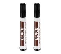 sourcing map Furniture Repair Wood Markers, 2 Pcs Black Touch Up Filler Sticks, Oil Based Paint Markers for Scratches, Wood Floors, Tables, Cabinet, Carpenters, Cover Ups