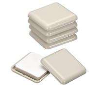 sourcing map Furniture Sliders, 12Pcs 1 3/8" - Plastic Self-adhesive Square Sliding Pads, Chair Glides for Carpeted Tile Vinyl Hardwood Floors (Grey)