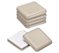 sourcing map Furniture Sliders, 16Pcs 2" - Plastic Self-adhesive Square Sliding Pads, Chair Glides for Carpeted Tile Vinyl Hardwood Floors (Grey)