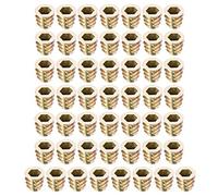 sourcing map Furniture Threaded Insert Nuts Zinc Alloy M6 Internal Threads 10mm Length 50pcs