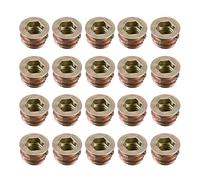 sourcing map Furniture Threaded Insert Nuts Zinc Alloy M6 Internal Threads 8mm Length 50pcs