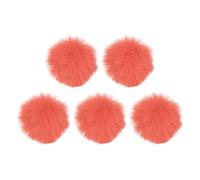 sourcing map Furry Microphone Windscreen 10mm x 55mm Mic Cover Windshield for Indoor Outdoor Microphone Orange 5 Pack