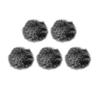 sourcing map Furry Microphone Windscreen 10mm x 55mm Mic Cover Windshield for Indoor Outdoor Microphone Black,White,Gray 5 Pack