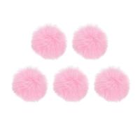sourcing map Furry Microphone Windscreen 10mm x 55mm Mic Cover Windshield for Indoor Outdoor Microphone Pink 5 Pack