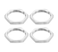 sourcing map G1-1/2 Pipe Fitting Hex Thin Lock Nut, Locknut Female Fastening for Plumbing, 304 Stainless Steel 4Pcs