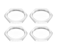 sourcing map G1-1/4 Pipe Fitting Hex Thin Lock Nut, Locknut Female Fastening for Plumbing, 304 Stainless Steel 4Pcs