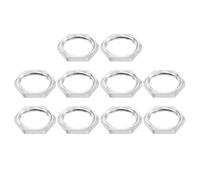 sourcing map G1/2 Pipe Fitting Hex Thin Lock Nut, Locknut Female Fastening for Plumbing, 304 Stainless Steel 10Pcs