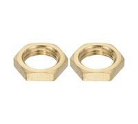 sourcing map G1/8 Pipe Fitting Hex Lock Nut Locknut Female Threaded Fastening Thin Nut for Plumbing Fixed, Brass 2Pcs