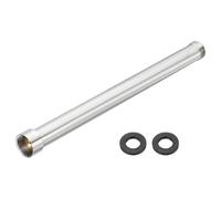 sourcing map G3/4 Shower Arm Extension, 31.5 cm Copper Showerhead Extender Pipe Water Outlet, Straight Longer Shower Tube to Add Height for Bathroom, Gardens, Beaches, Silver