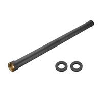 sourcing map G3/4 Shower Arm Extension, 51.5 cm Copper Showerhead Extender Pipe Water Outlet, Straight Longer Shower Tube to Add Height for Bathroom, Gardens, Beaches, Black