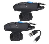 sourcing map Gaming Trigger Game Controller Fire Keys Linkage Gaming Joystick Black for 4.7-6.5 Inch Cell Phone with USB Cable