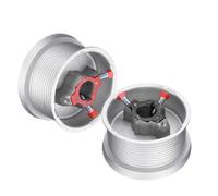 sourcing map Garage Door Cable Drum, Zinc Alloy Overhead Garage Door Parts Drums Wheel Replacement Up to 12" High Door Garage Door Cable Replacement Kit, Silver