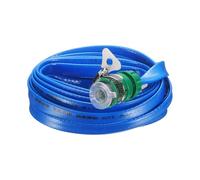 sourcing map Garden Hose 16ft Durable TPE Anti-Kink Water Hose Non-Expanding Flexible Yard Hose with Universal Water Connector Fittings for Outdoor Watering Cleaning House Car Wash, Blue