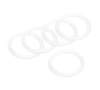 sourcing map Gasket Seal Coffee Maker White Silicone Ring Replacement 50x64x4mm for 4-Cup Aluminium Coffee Pot, Pack of 5