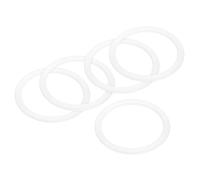 sourcing map Gasket Seal Coffee Maker White Silicone Ring Replacement 70x85x3.3mm for 9-Cup Aluminium Coffee Pot, Pack of 5
