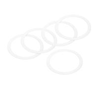 sourcing map Gasket Seal Coffee Maker White Silicone Ring Replacement 72x88x2.5mm for 12-Cup Aluminium Coffee Pot, Pack of 5