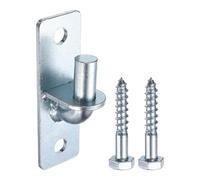 sourcing map Gate Hinges, 4.7" x 1.5" Wall Mount Gate Hinge Heavy Duty Non-Welding Chain Link Fence Hinge Fit 5/8'' Pin with Screws for Farm Garden Fence Metal Door, Silver
