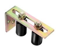 sourcing map Gate Roller Guide Adjustable, 2.4" Sliding Gate Nylon Roller with L-Shape Bracket, Gate Roller Guide Support Assembly for Sliding Rolling Gate Black
