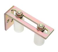 sourcing map Gate Roller Guide Adjustable, 2.4" Sliding Gate Nylon Roller with L-Shape Bracket, Gate Roller Guide Support Assembly for Sliding Rolling Gate White
