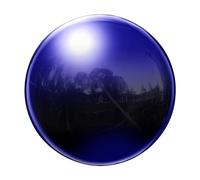 sourcing map Gazing Ball 4 Inch 100mm Reflective Sphere Polished Hollow Ball, Stainless Steel Gazing Globe Mirror Ball for Home Garden Outdoor Decoration, Deep Blue