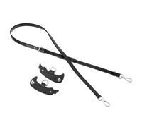 sourcing map Genuine Leather Bag Strap Replacement Adjustable Crossbody Bag Straps, 37.4-45.3 Inch Purse Strap for Shoulder Bag Handbag Purse, Black, Silver Buckle, 1 Set