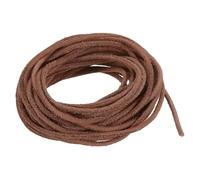 sourcing map Genuine Leather Cord, 3mm x 5.5 Yards Round Cowhide Necklace Leather Cords String, Braiding Strip Thread Rope for Jewelry Making, Bracelets, Scrapbook, Wrapping Tool, Light Brown