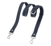 sourcing map Genuine Leather Purse Strap, 41.7"-51.2" Adjustable Crossbody Replacement Straps 1" Width for Women Handbags Shoulder Bag (Dark Blue, Silver Buckle)